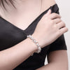 bracelet 925 Stamp Silver Color Link Chain Europe Style Jewelry For Women Charm Bracelets Wedding Jewelry Christmas