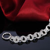 bracelet 925 Stamp Silver Color Link Chain Europe Style Jewelry For Women Charm Bracelets Wedding Jewelry Christmas