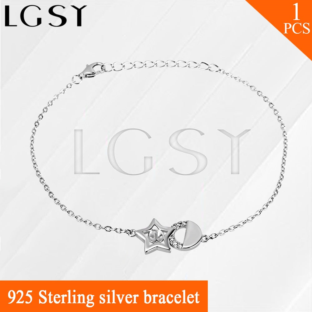 Fashion bracelet metal women hand jewelry 925 sterling silver Star bracelet fitting charms pearl bracelet accessory
