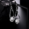 charms 925 Sterling Silver Net beads long Earrings for Women Pretty party wedding Jewelry Holiday Gifts
