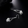charms 925 Sterling Silver Net beads long Earrings for Women Pretty party wedding Jewelry Holiday Gifts