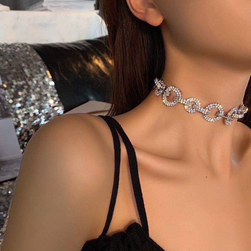 classic Keychain Rhinestone women's necklace collar party women's Necklace Jewelry
