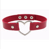 cosplay Harajuku Punk Rock Gothic necklace Sexy PU Leather Heart Round Spike Collar Choker Necklace Body Accessories