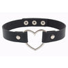 cosplay Harajuku Punk Rock Gothic necklace Sexy PU Leather Heart Round Spike Collar Choker Necklace Body Accessories