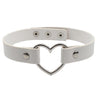 cosplay Harajuku Punk Rock Gothic necklace Sexy PU Leather Heart Round Spike Collar Choker Necklace Body Accessories