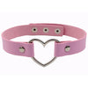 cosplay Harajuku Punk Rock Gothic necklace Sexy PU Leather Heart Round Spike Collar Choker Necklace Body Accessories