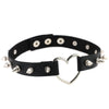 cosplay Harajuku Punk Rock Gothic necklace Sexy PU Leather Heart Round Spike Collar Choker Necklace Body Accessories