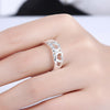 designer 925 Sterling Silver romantic heart Rings Size 7 8 9 couple rings party wedding accessories Jewelry gift