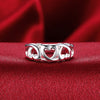 designer 925 Sterling Silver romantic heart Rings Size 7 8 9 couple rings party wedding accessories Jewelry gift
