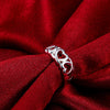 designer 925 Sterling Silver romantic heart Rings Size 7 8 9 couple rings party wedding accessories Jewelry gift