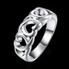 designer 925 Sterling Silver romantic heart Rings Size 7 8 9 couple rings party wedding accessories Jewelry gift