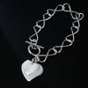 designer brands 925 sterling silver romantic Double Heart Pendant Bracelets for women party wedding Jewelry Couple gifts