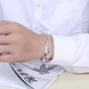 designer jewelry set fine 12MM geometry Chain 925 sterling Silver Bracelets necklace for men woman 18-30 inch Party Gift