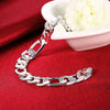 designer jewelry set fine 12MM geometry Chain 925 sterling Silver Bracelets necklace for men woman 18-30 inch Party Gift