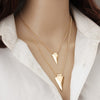 double geometry metal choker necklace exaggerated Clavicle necklace women men necklaces & pendants collares