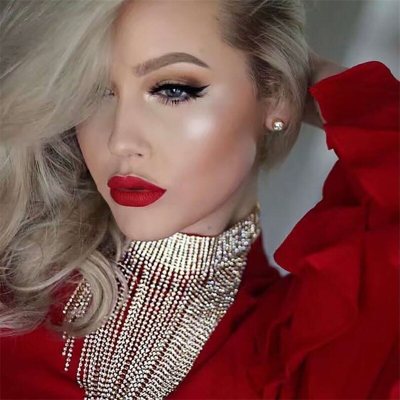 dress sexy shiny crystal Tassel Necklace nightclub DJ stage dress Carnival Party steel pipe jazz dance accessories