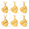 hip-hop trend English letters romantic love heart-shaped oil drop necklace inlaid zirconium personality clavicle chain
