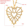 hip-hop trend English letters romantic love heart-shaped oil drop necklace inlaid zirconium personality clavicle chain