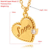 hip-hop trend English letters romantic love heart-shaped oil drop necklace inlaid zirconium personality clavicle chain