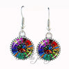 Fashion homestuck stud earring cute cartoon picture jewelry glass cabochon mandala statement earring om yoga jewelry brincos