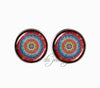 Fashion homestuck stud earring cute cartoon picture jewelry glass cabochon mandala statement earring om yoga jewelry brincos