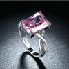 Fashion jewelry European 925 silver RING RING heart Crystal from Swarovski Simple Temperament Christmas gifts
