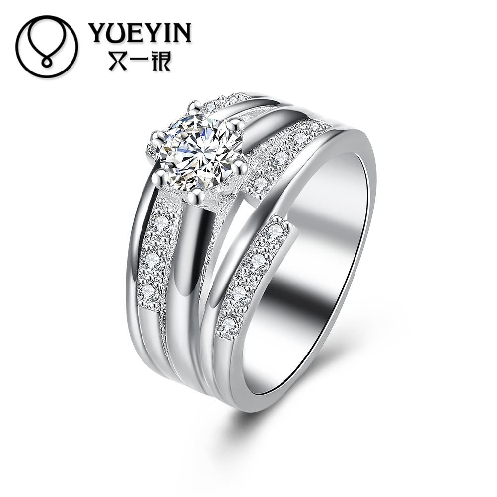 Fashion jewelry Women's silver plated rings wedding jewelry anillos de plata gift Jewelry supplier Original designs
