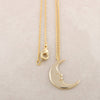 jewelry gold  silver plated fun moon necklace for women