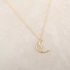 jewelry gold  silver plated fun moon necklace for women