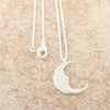 jewelry gold  silver plated fun moon necklace for women