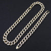 jewelry unisex necklace iced out bling hip hop USA design miami cuban link chain silver color men's 16inch 18nch chocker