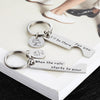 keychain Engraving Personalized Simple Hollow Heart-Shaped  Stainless Steel Accessories Creative Gift