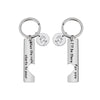 keychain Engraving Personalized Simple Hollow Heart-Shaped  Stainless Steel Accessories Creative Gift