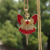 ladies jewelry angel necklace ladies sweater chain shiny crystal necklace angel doll pendant romantic party necklace