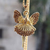 ladies jewelry angel necklace ladies sweater chain shiny crystal necklace angel doll pendant romantic party necklace