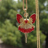 ladies jewelry angel necklace ladies sweater chain shiny crystal necklace angel doll pendant romantic party necklace