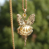 ladies jewelry angel necklace ladies sweater chain shiny crystal necklace angel doll pendant romantic party necklace