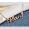 letter necklace female Korean simple girl heart rose gold wild clavicle chain s925 sterling silver women's neck chain