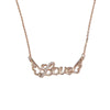 letter necklace female Korean simple girl heart rose gold wild clavicle chain s925 sterling silver women's neck chain