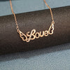 letter necklace female Korean simple girl heart rose gold wild clavicle chain s925 sterling silver women's neck chain