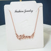 letter necklace female Korean simple girl heart rose gold wild clavicle chain s925 sterling silver women's neck chain