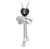 Fashion long section love chain necklace Fine jewelry Crystals from Austrian female OpaL hanging charm jewelry