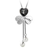Fashion long section love chain necklace Fine jewelry Crystals from Austrian female OpaL hanging charm jewelry