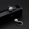 Fashion natural black pearl earrings stud earrings 925 sterling silver earrings for women vintage ethnic earrings