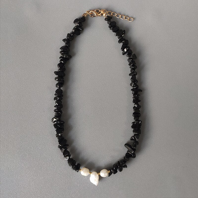 natural stone necklace 2022 trend bohemian jewelry irregular design ladies exquisite accessories choker gift for gir