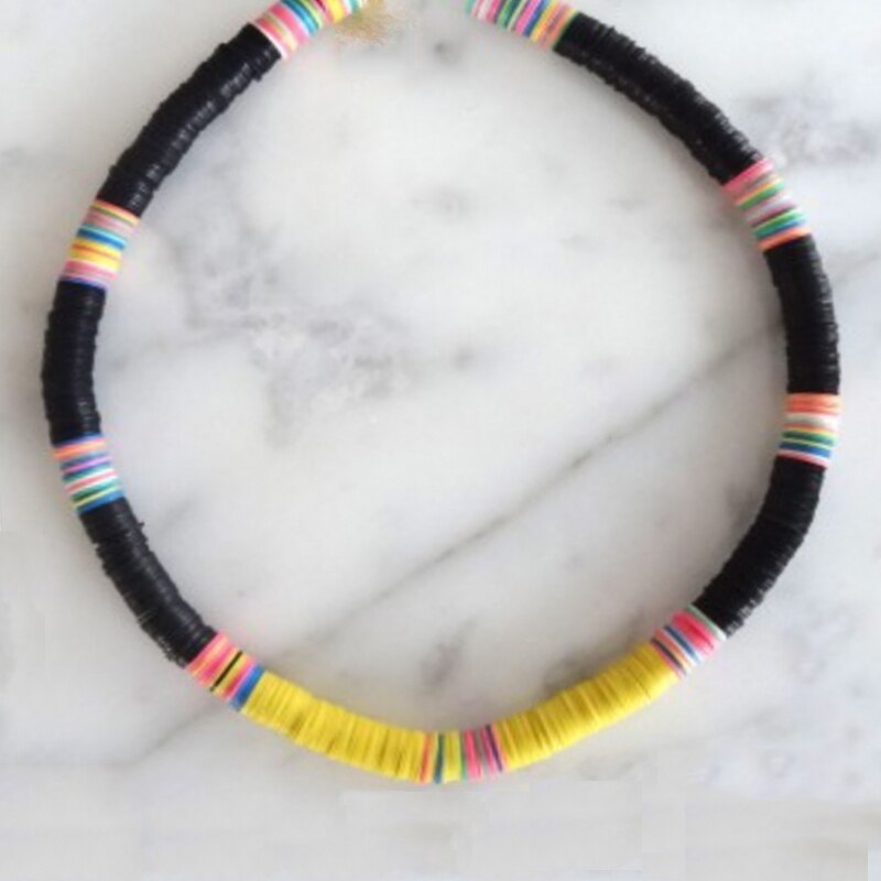 color silicone necklace women ethnic style neck jewelry handmade 10mm thick silicone choker adjustable 2022 wholesal
