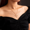 metal necklace retro wild crystal geometric triangle pendant clavicle chain sale