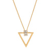 metal necklace retro wild crystal geometric triangle pendant clavicle chain sale