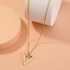 metal necklace retro wild crystal geometric triangle pendant clavicle chain sale
