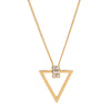 metal necklace retro wild crystal geometric triangle pendant clavicle chain sale